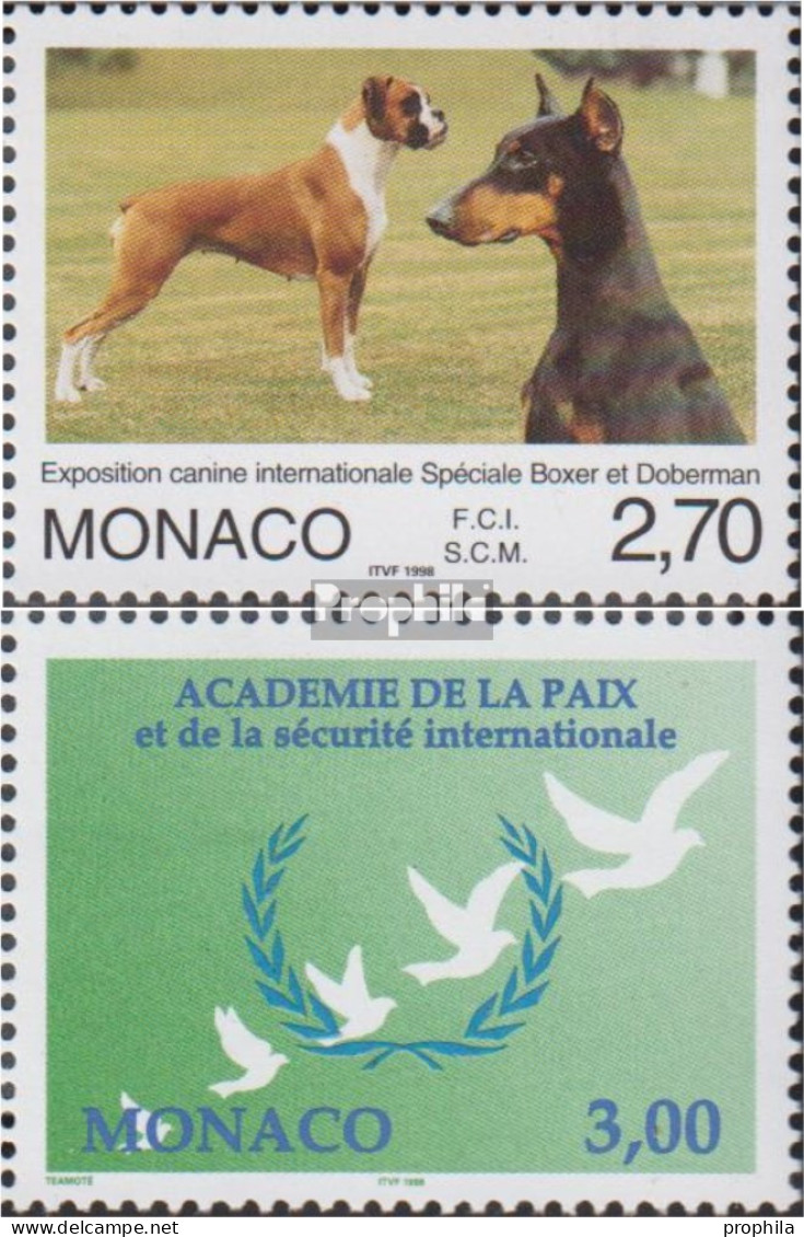 Monaco 2399,2400 (kompl.Ausg.) Postfrisch 1998 Hundeausstellung, Frieden - Neufs