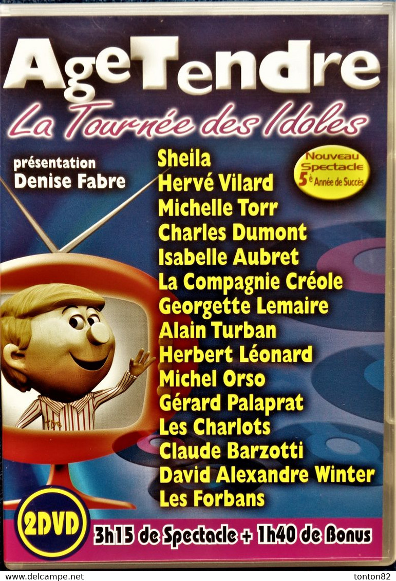 AGE TENDRE -La Tournée Des IDOLES - 5è Année - Deux DVD . - Concert En Muziek