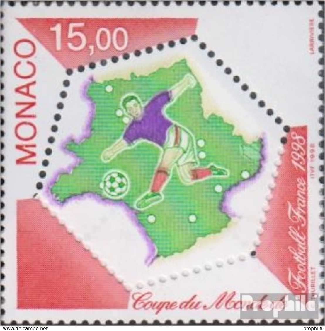 Monaco 2418 (kompl.Ausg.) Postfrisch 1998 Fußball-WM98 Frankreich - Neufs