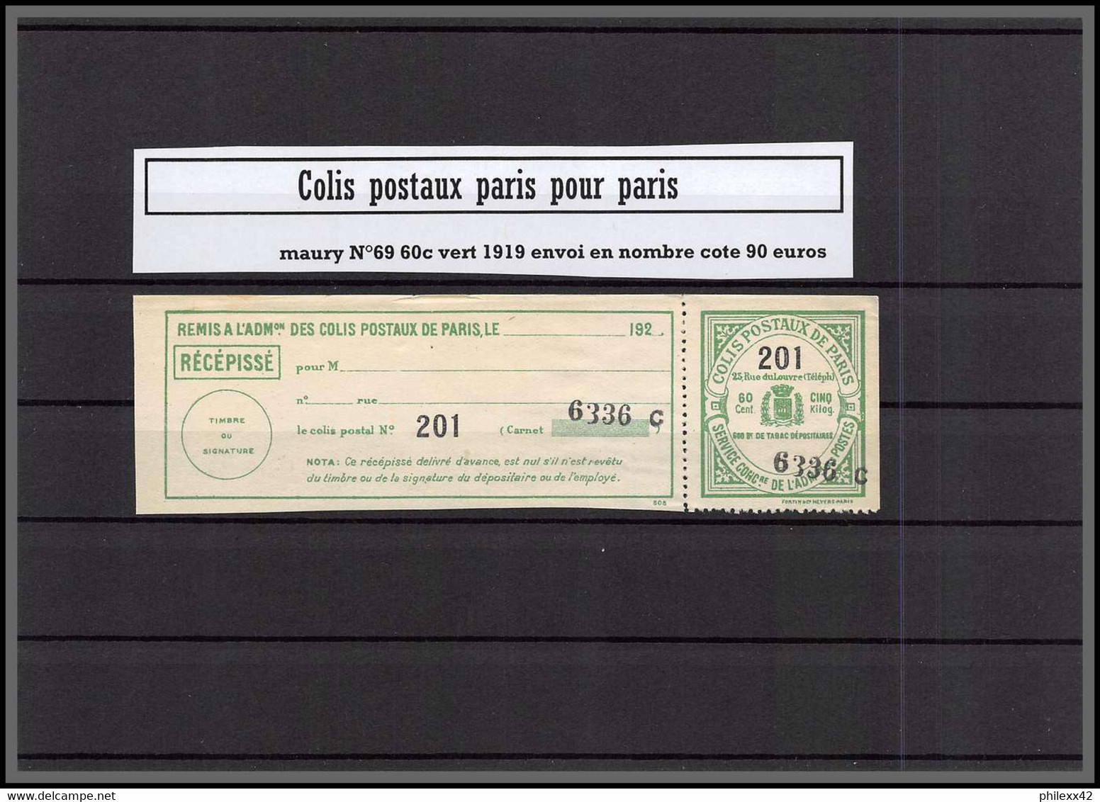 Départ 1 Euros - Collection Lot 2b Colis Postaux Paris Cote 686 Euros Dont Bonnes Valeurs Tous Differents 1890/1940 - Collections