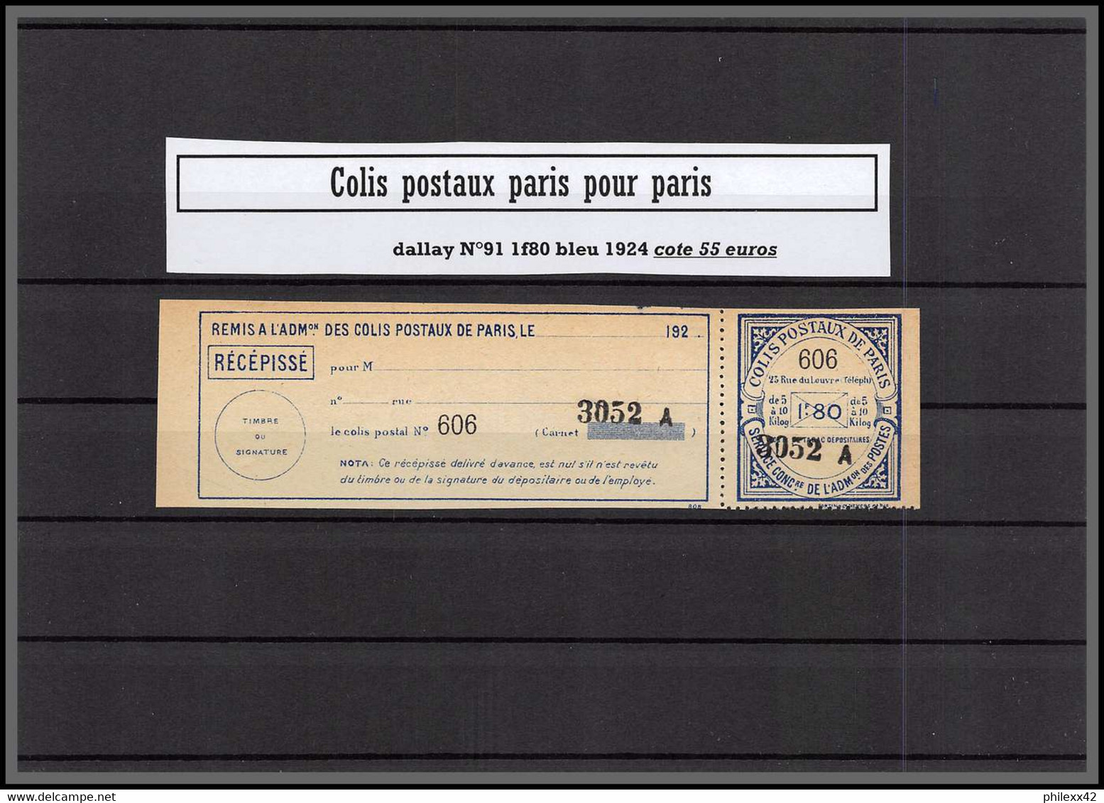 Départ 1 Euros - Collection Lot 2b Colis Postaux Paris Cote 686 Euros Dont Bonnes Valeurs Tous Differents 1890/1940 - Collections