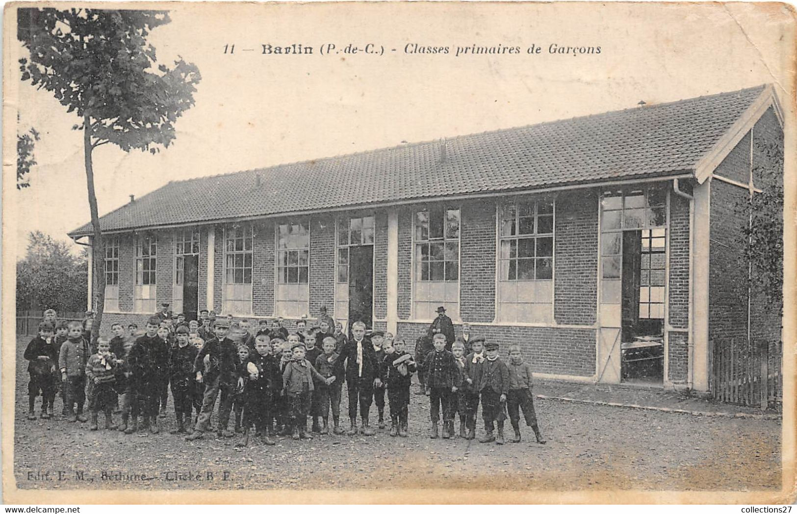 62-BARLIN- CLASSE PRIMAIRE DE GARÇONS - Barlin