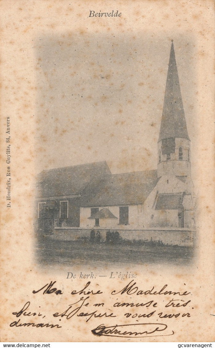 BEERVELDE   DE KERK      2 SCANS - Lochristi