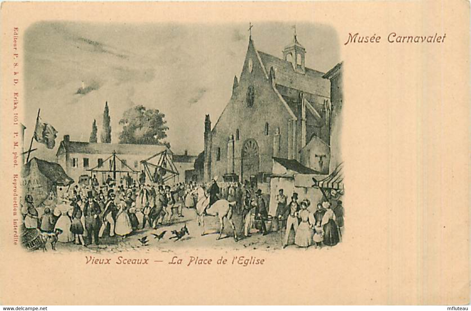 92* SCEAUX  Place  Eglise (musee Carnavalet)           MA98,0298 - Sceaux