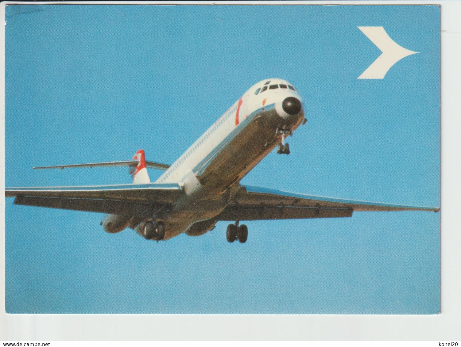 Vintage Pc Austrian Airlines Douglas Dc-9 Aircraft - 1919-1938: Entre Guerres