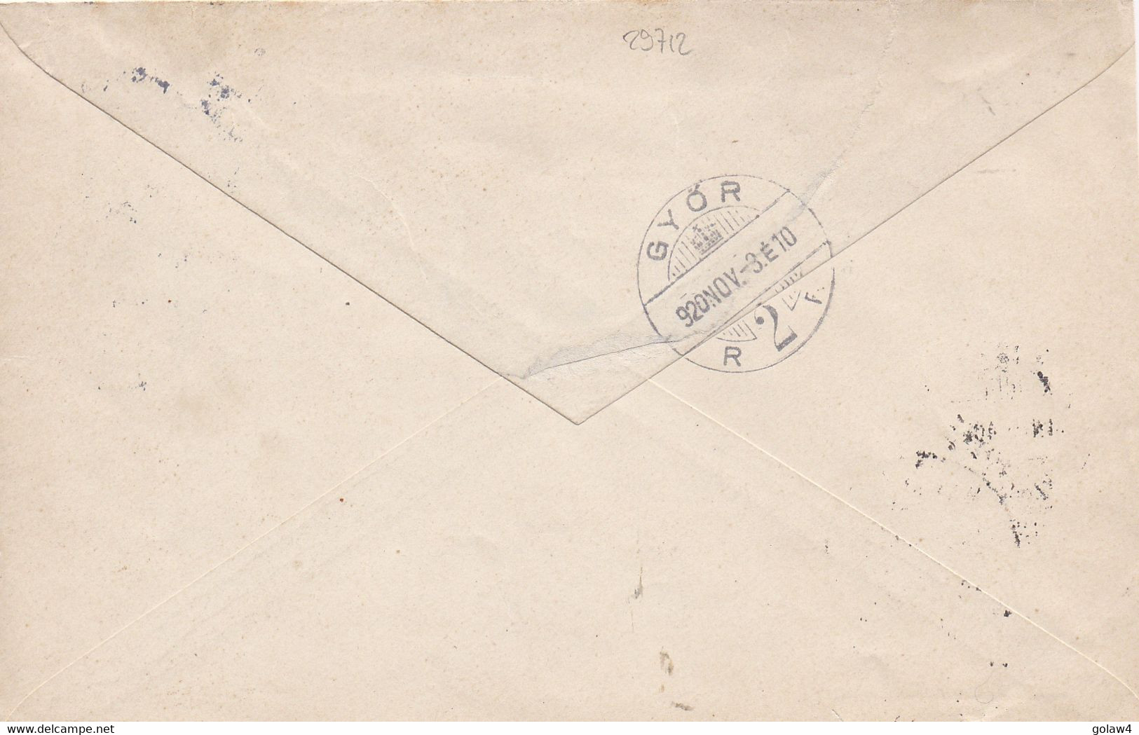 29712# POSTE AERIENNE LEGI POSTA 12 KORONA LETTRE Obl BUDAPEST 8 NOVEMBRE 1920 Pour GYÖR HONGRIE MAGYAR - Lettres & Documents