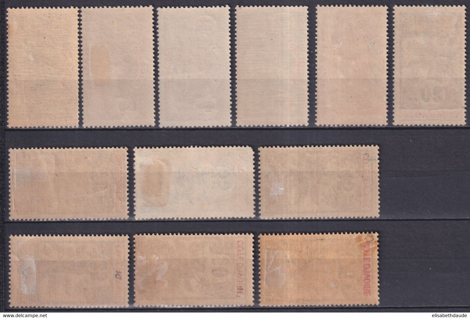 1906 - COTE D'IVOIRE - FAIDHERBE/PALMIER - YVERT N° 21/32 * MH - COTE = 153 EUR. - Unused Stamps
