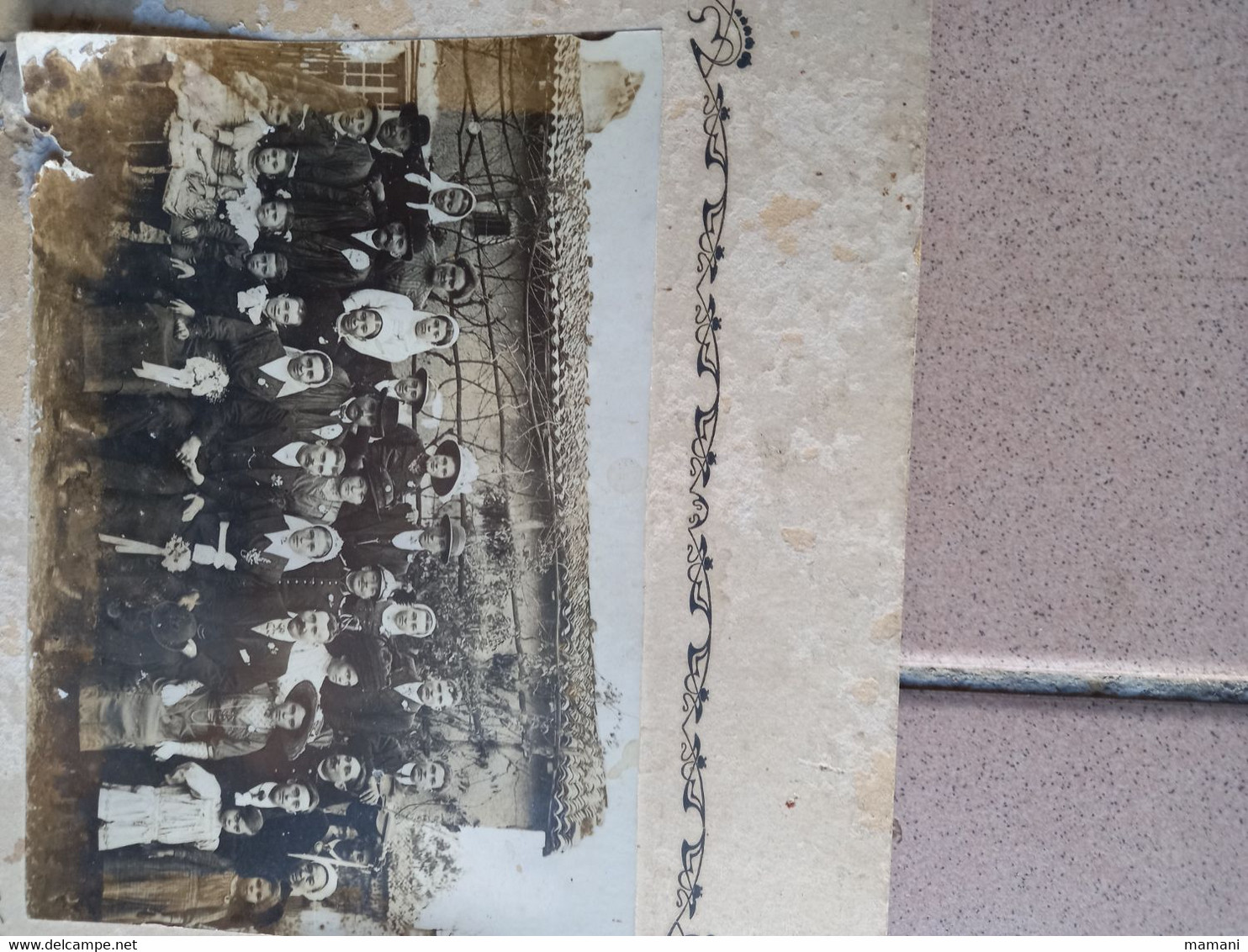 Photo Ancienne De Famille Photographe A Sauze Vaussais Coiffe Chapeau Etc... - Sin Clasificación