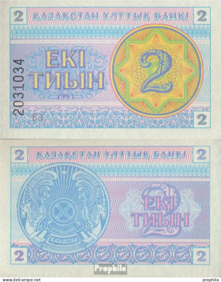 Kasachstan Pick-Nr: 2c Bankfrisch 1993 2 Tyin - Kazakhstán