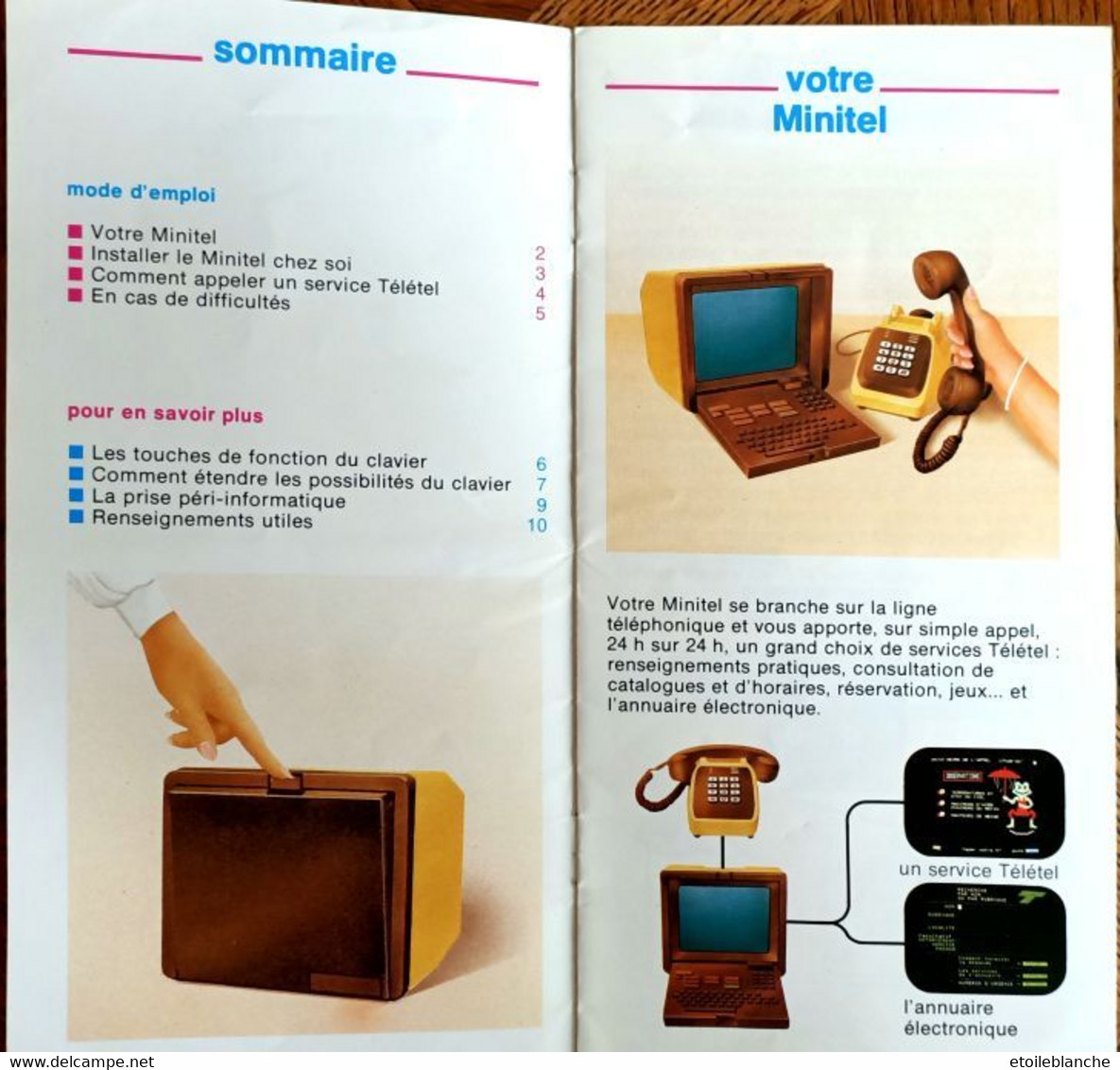 Brochure Pratique Minitel Mode D'emploi - Ministère Des PTT Février 1984 - Photo Téléphone à Touches - Détails Clavier - Audio-Video