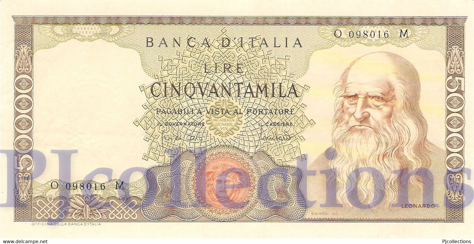 ITALY 50000 LIRE 1970 PICK 99b XF - 50.000 Lire