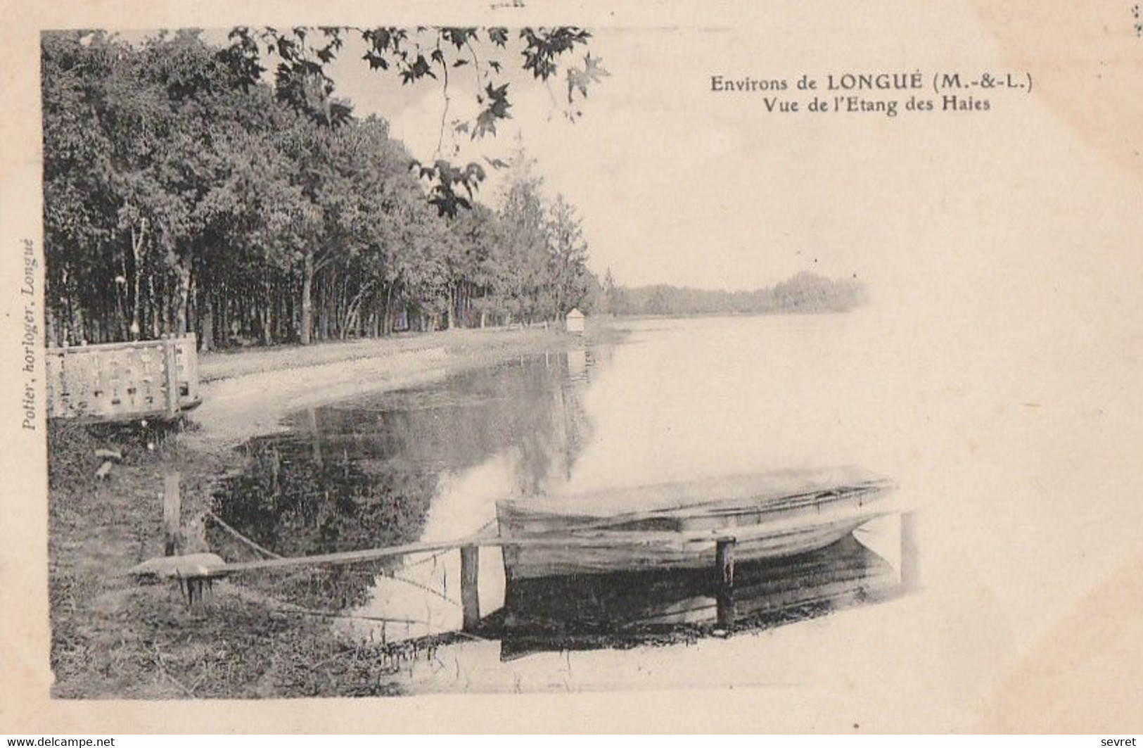 Environs De LONGUE. - Vue De L'Etang Des Haies. Carte RARE - Otros & Sin Clasificación