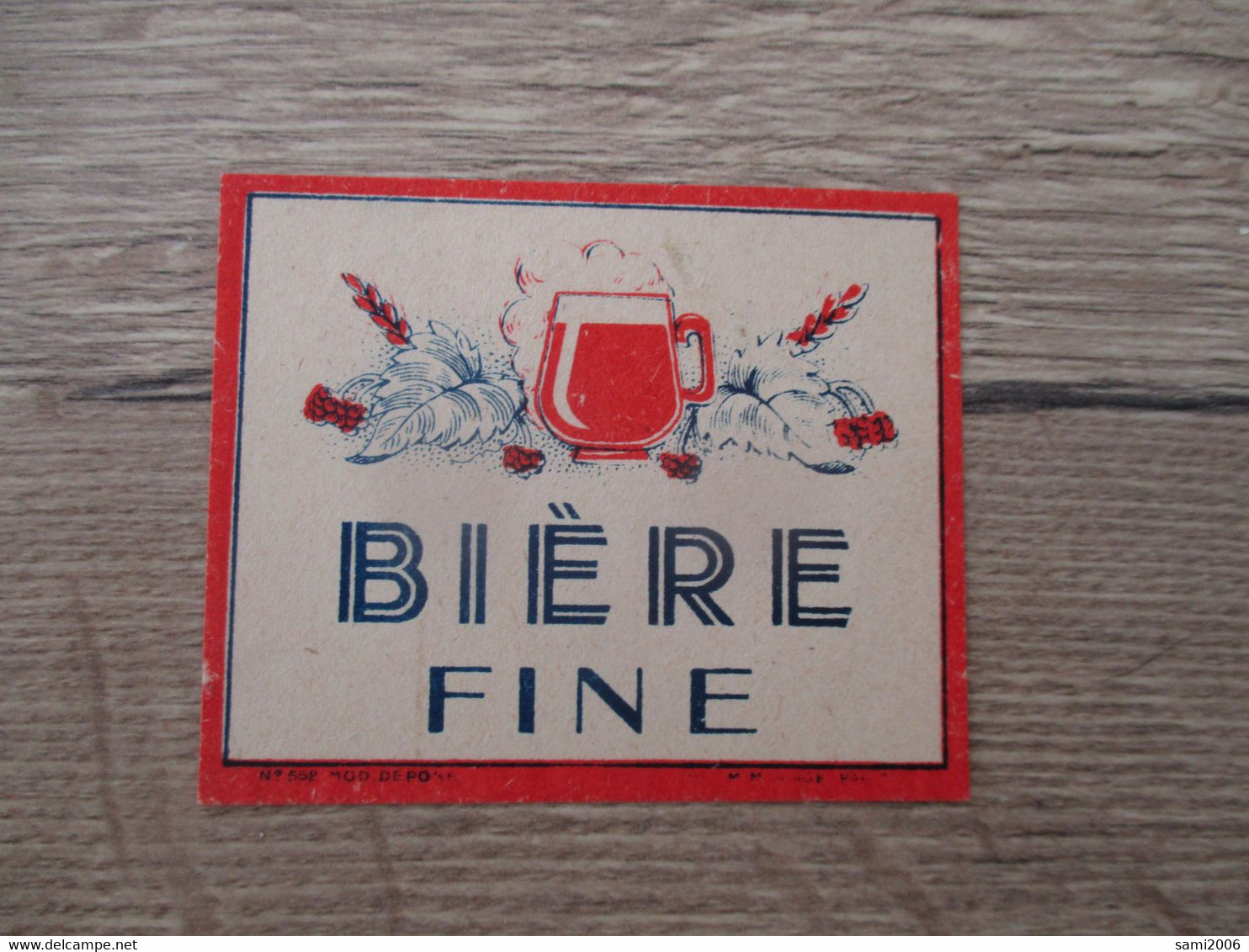 PUBLICITE ETIQUETTE BIERE FINE - Alcools