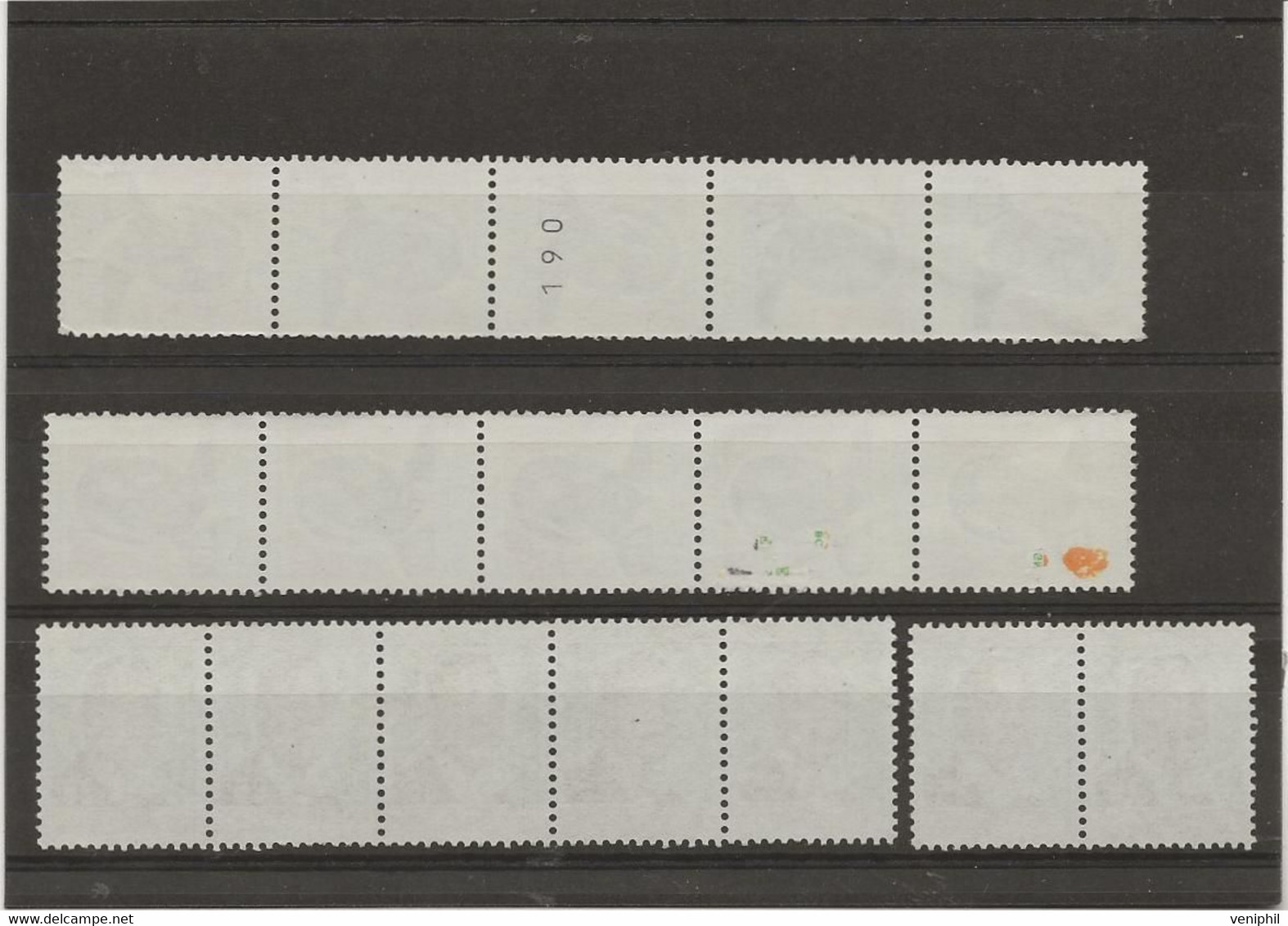 COTE D'IVOIRE N° 433 B -PROVENANT DE ROULETTES 10 EXEMPLAIRES DONT 1 AVEC N° + 7 EXEMPL N° 433 A -COTE :1990 € - Ivory Coast (1960-...)