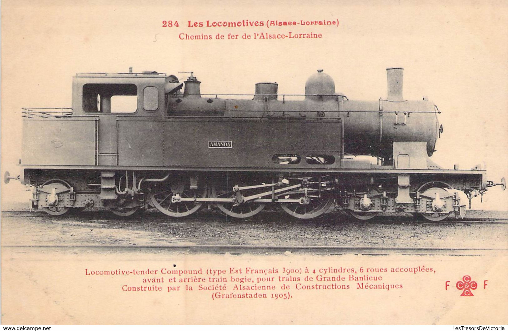 CPA - Les Locomotives - Alsace Lorraine - Chemins De Fer De L Alsace Lorraine - Locomotive Tender Compound - 1905 - Trains