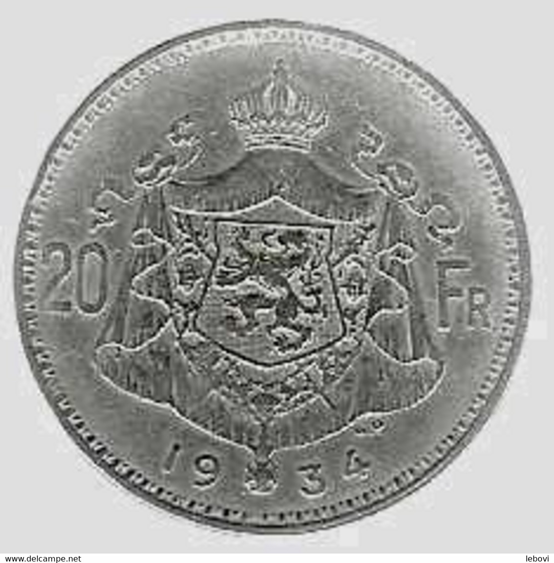 ALBERT I – 20 Francs 1934 FR – Position B - 20 Francs & 4 Belgas