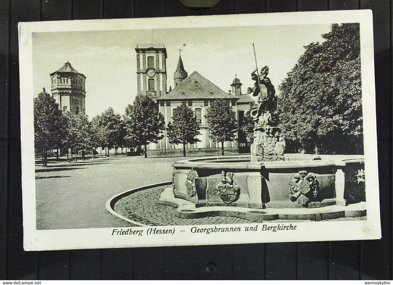 AK Von FRIEDBERG (Hessen) Mit Georgsbrunnen Und Bergkirche Vom 31.7.1926 Mit 5 Pf Reichsadler Nach Wismar Knr: 356 - Friedberg