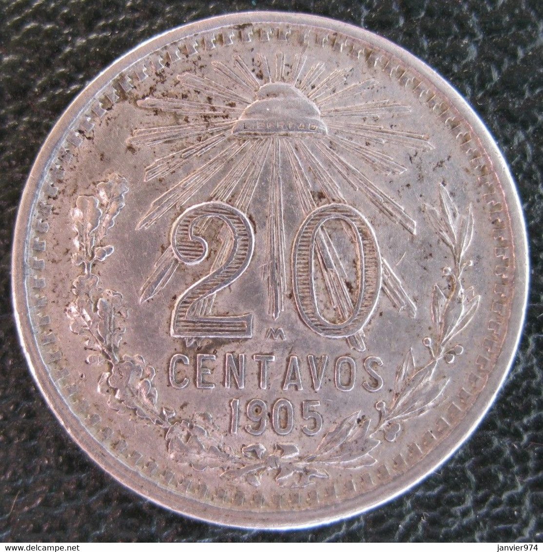 Mexique. 20 Centavos 1905 M , Argent  . KM# 435 .SUPERBE - Mexique