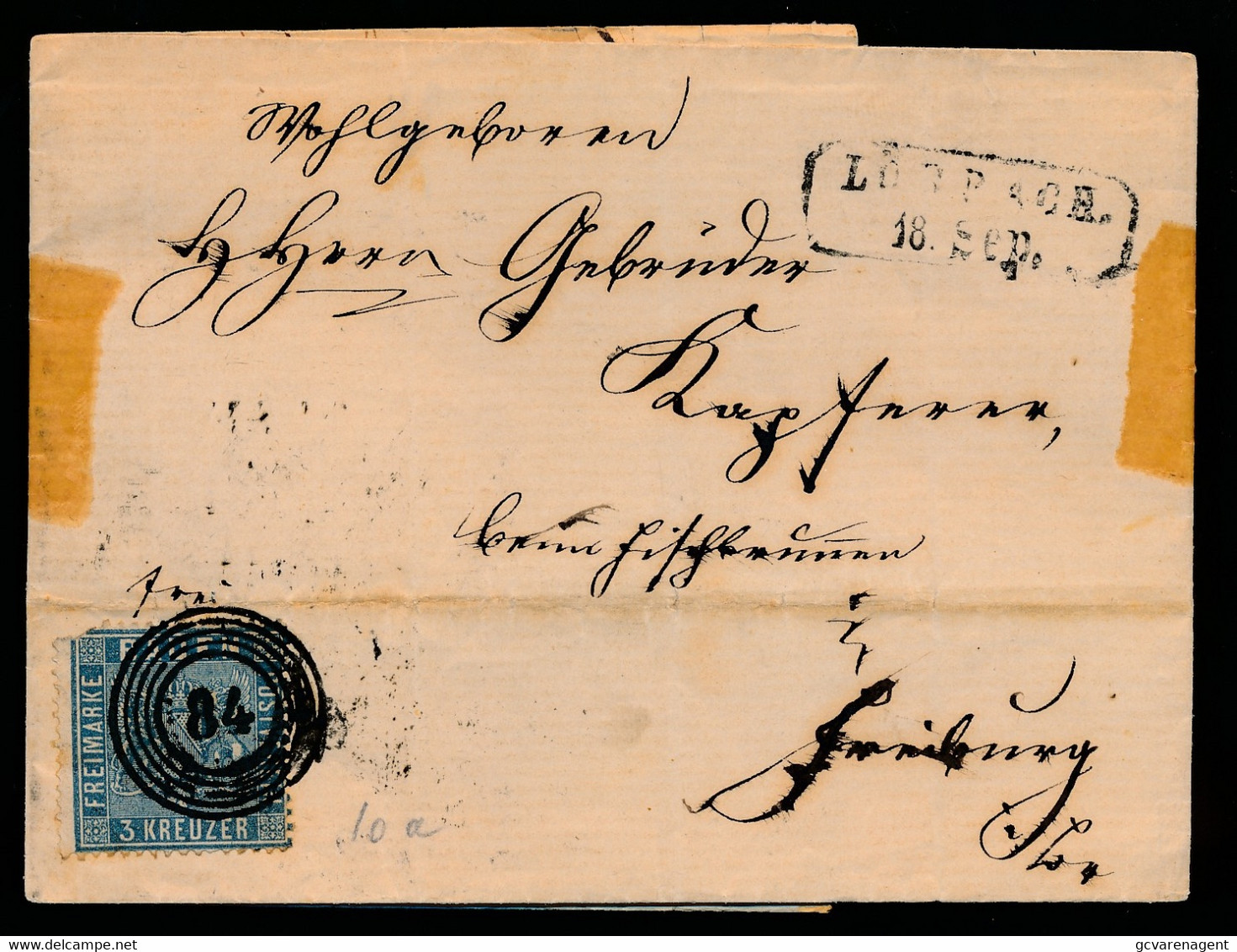 COVER  BADEN 3 KREUZER  10   BELLE ETAT           3 SCANS - Lettres & Documents