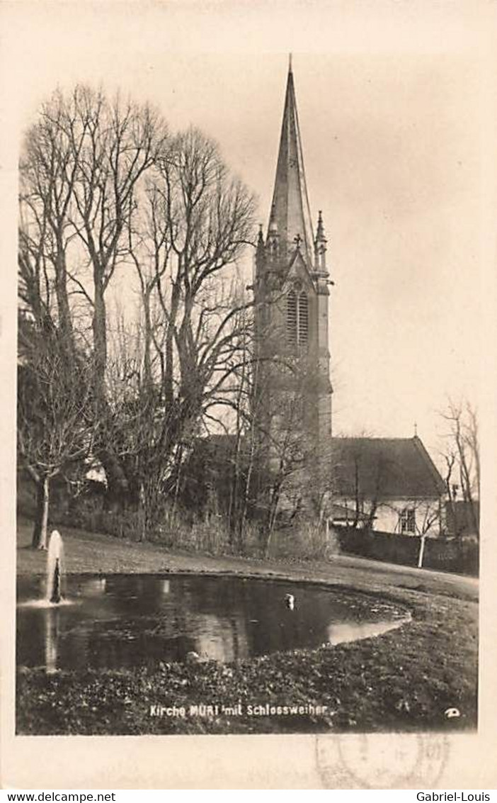 Kirche Muri Mit Schlossweiher 1932 - Muri Bei Bern