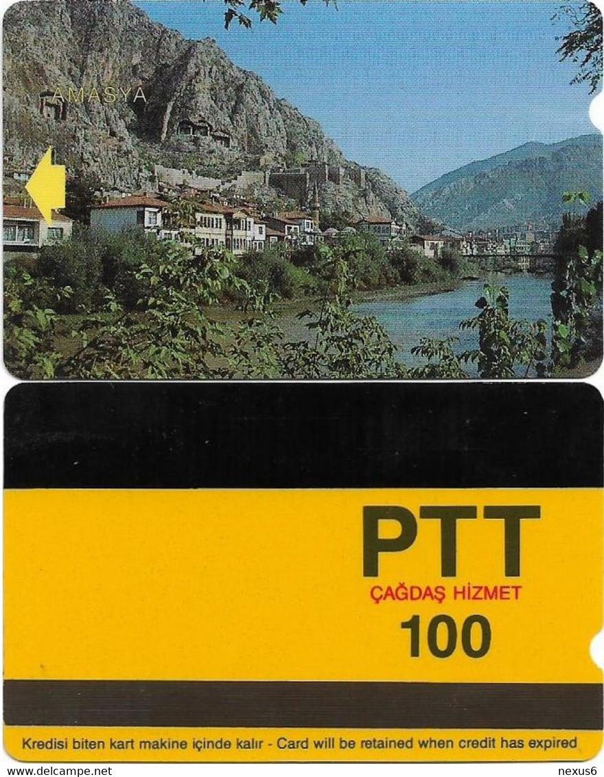 Turkey - Alcatel - PTT - 3rd Series (15mm) 1991-1992, T-17 - Amasya, 100U, Used - Türkei