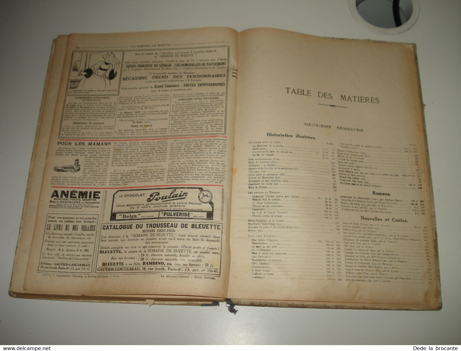 C24 / Reliure éditeur  " La semaine de Suzette " 29 èm année 2 èm semestre  1933