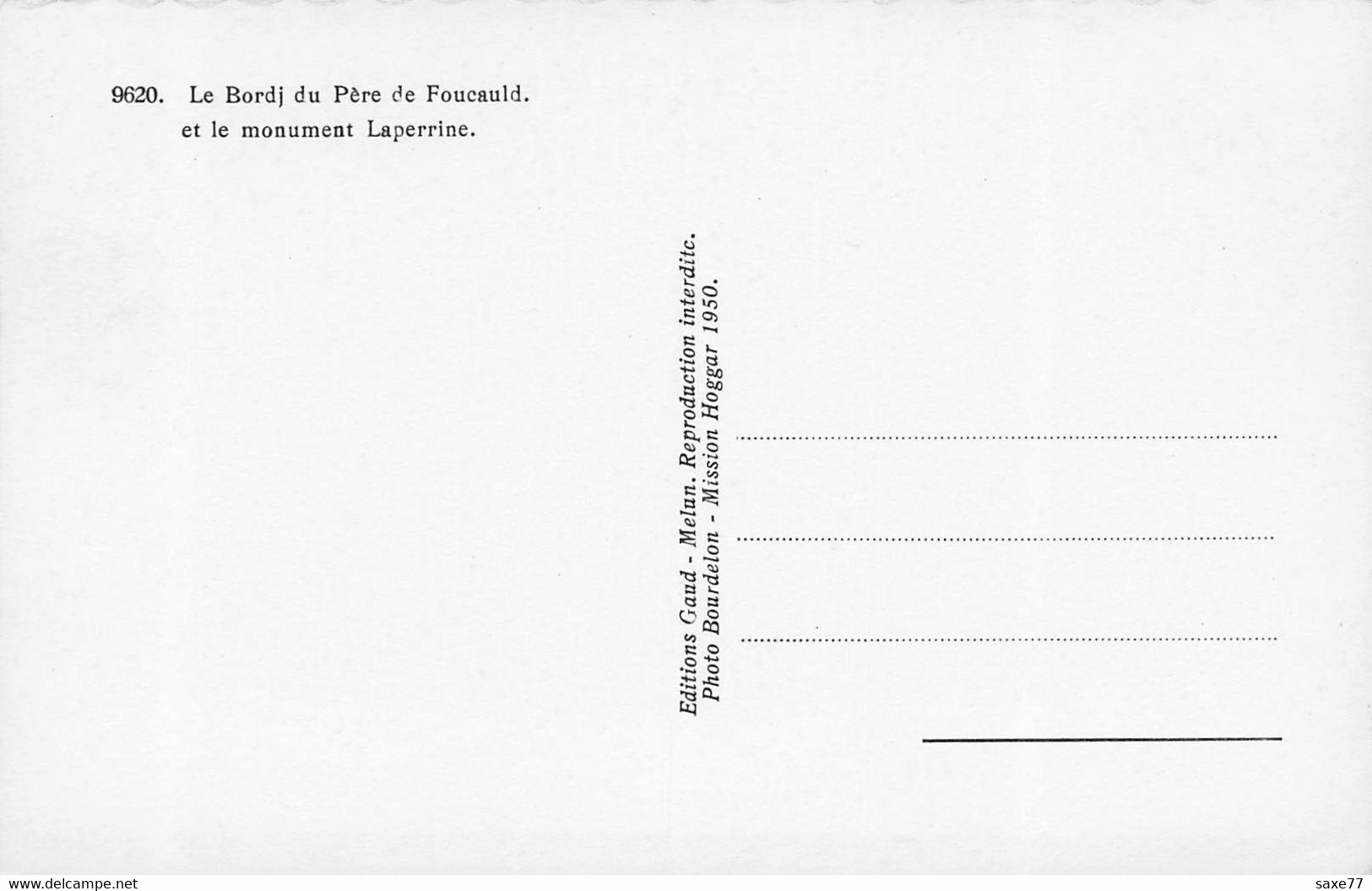 SAHARA - LE Bordj Du Père FOUCAULD Et Le Monument Laperrine - Westelijke Sahara