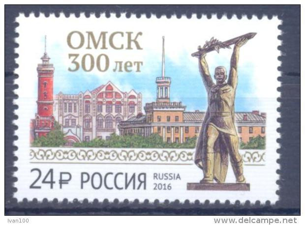 2016. Russia, 300y Of Omsk City, 1v, Mint/** - Ungebraucht