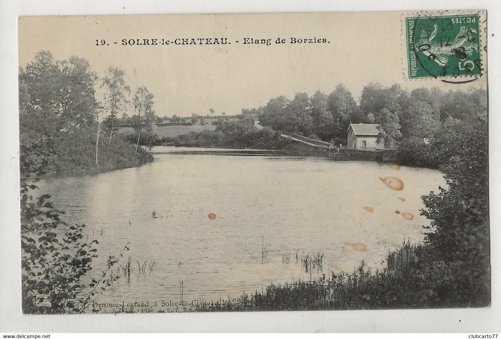 Solre-le-Château (59) : Villa Sur Les Bords De L'Etang De Borzies En 1918 ETAT PF - Solre Le Chateau