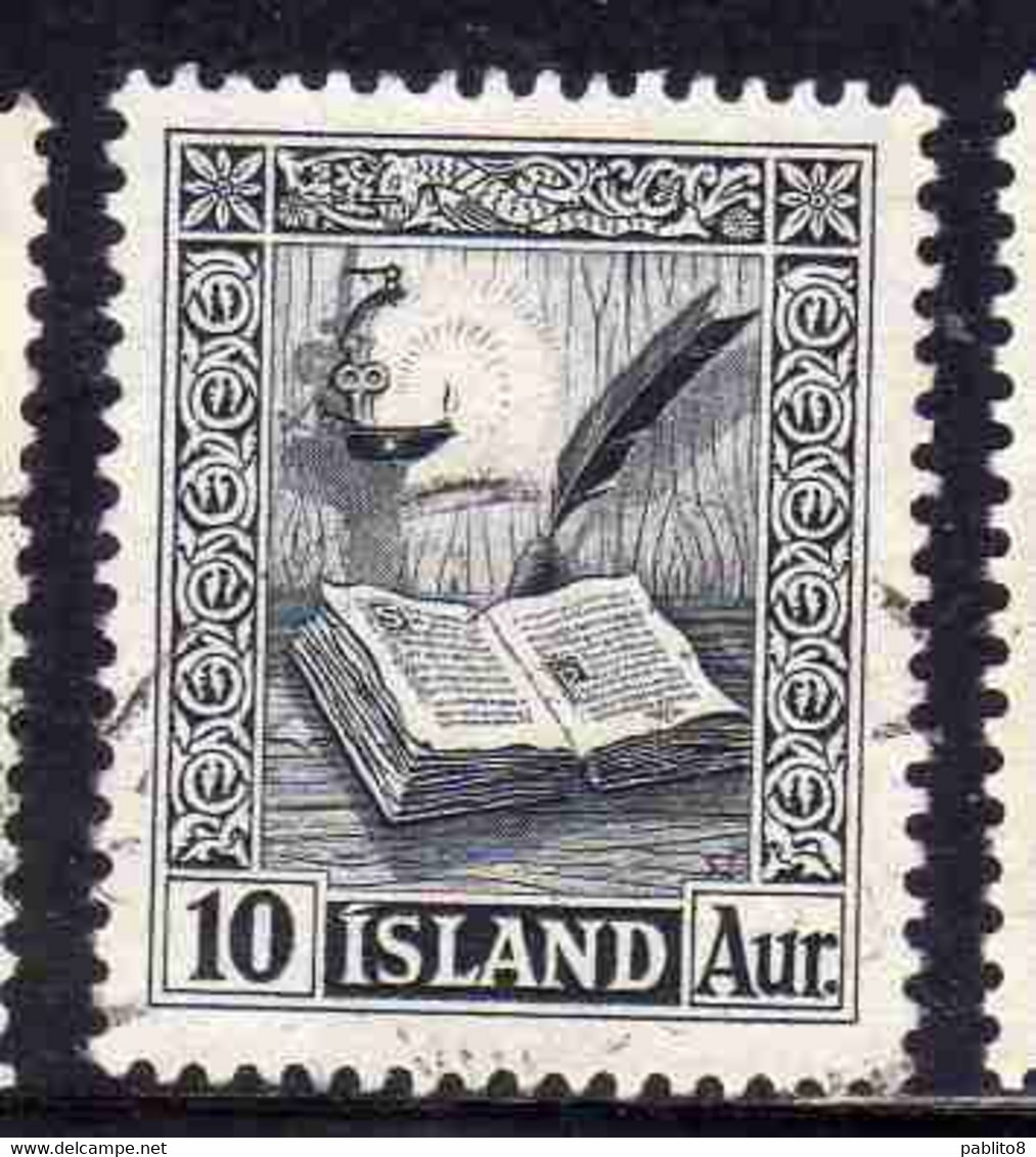 ISLANDA ICELAND ISLANDE 1953 REJKJABOK 10A USED USATO OBLITERE' - Gebruikt