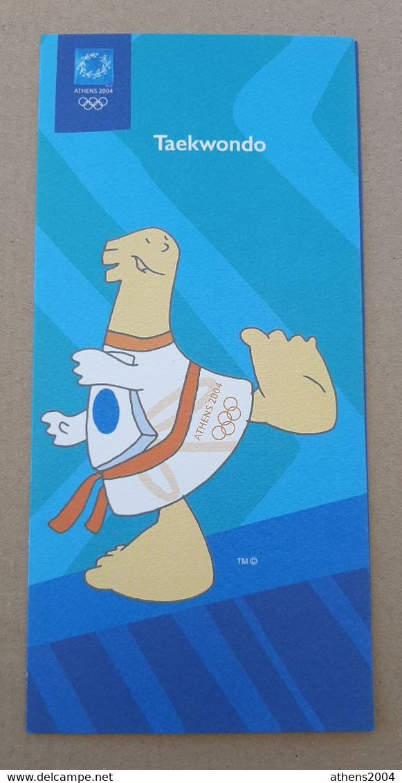 Athens 2004 Olympic Games, full set of 35 Sports Leaflets with mascots. ENGLISH version