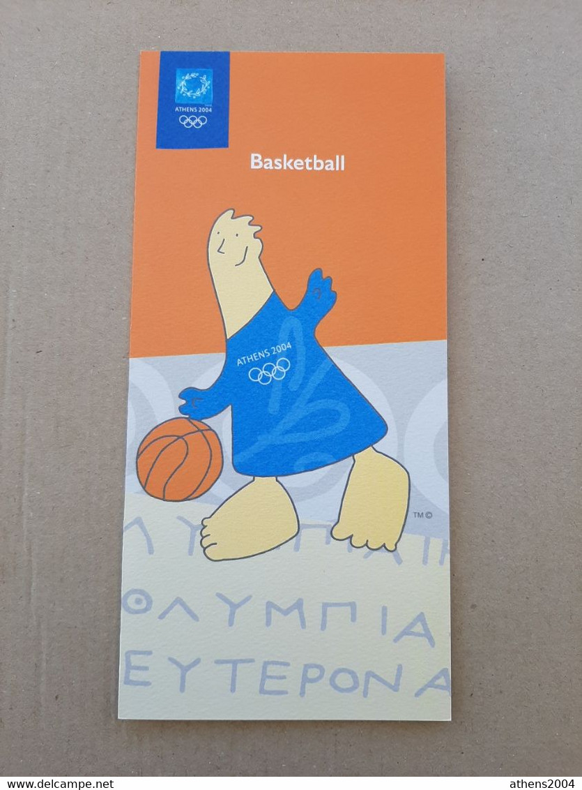 Athens 2004 Olympic Games, full set of 35 Sports Leaflets with mascots. ENGLISH version