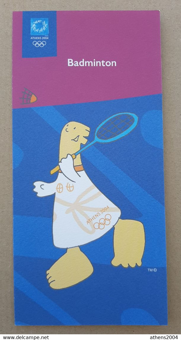 Athens 2004 Olympic Games, full set of 35 Sports Leaflets with mascots. ENGLISH version