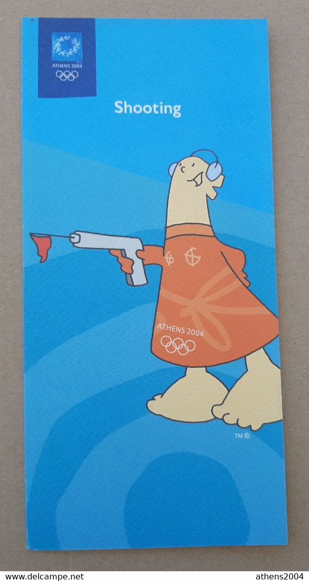 Athens 2004 Olympic Games, full set of 35 Sports Leaflets with mascots. ENGLISH version