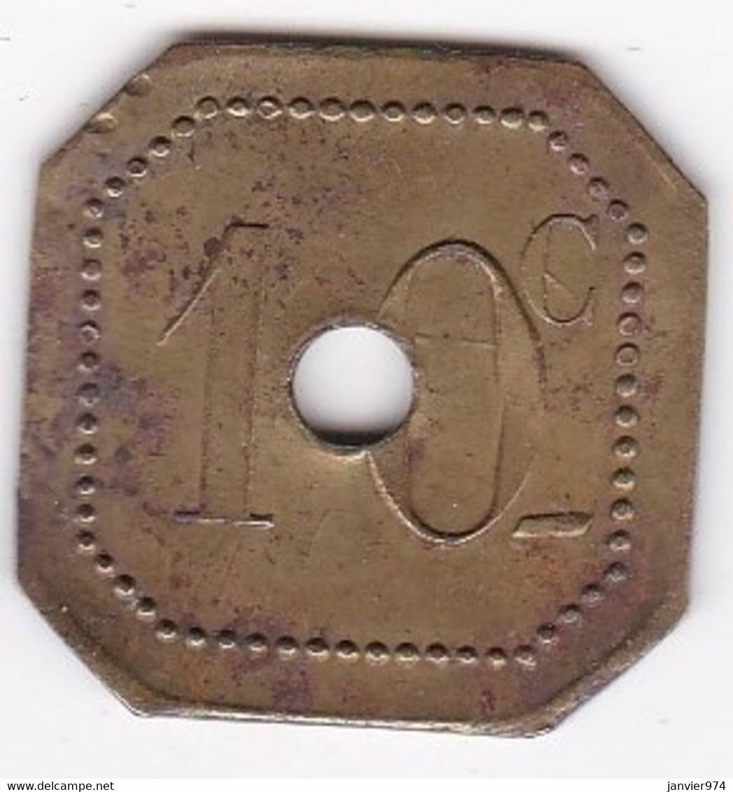 35 . Ille-et-Vilaine. Rennes. Les Foyers Du Soldat. 10 Centimes, En Laiton - Monétaires / De Nécessité