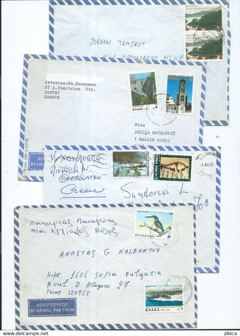 Greece - LOT - 24 Letters AIR MAIL / PAR AVION,nice Stamps, - Briefe U. Dokumente