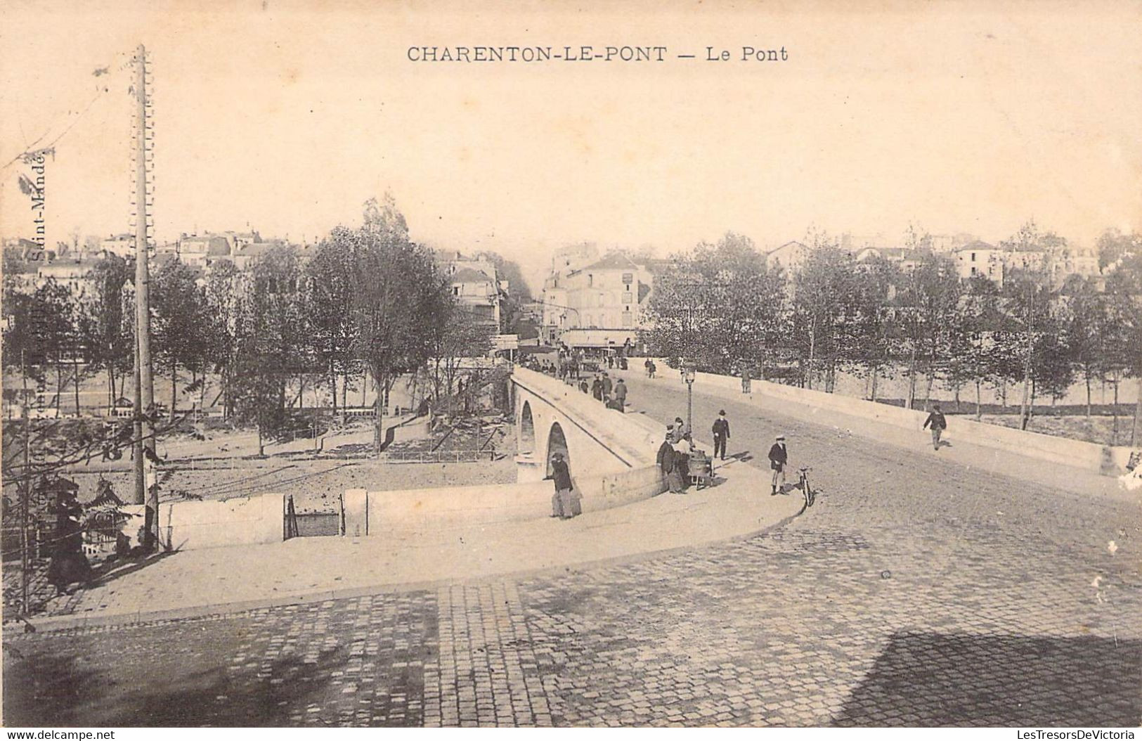 CPA - France - Charenton Le Pont - Le Pont - Avenue - Animée  - Edition Giraud - Charenton Le Pont