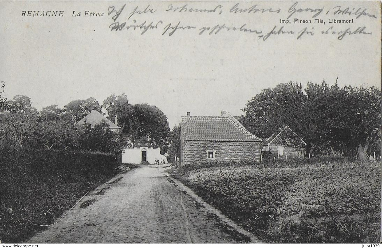 REMAGNE ..-- La FERME . 1914 FELDPOST . Vverso . - Libramont-Chevigny