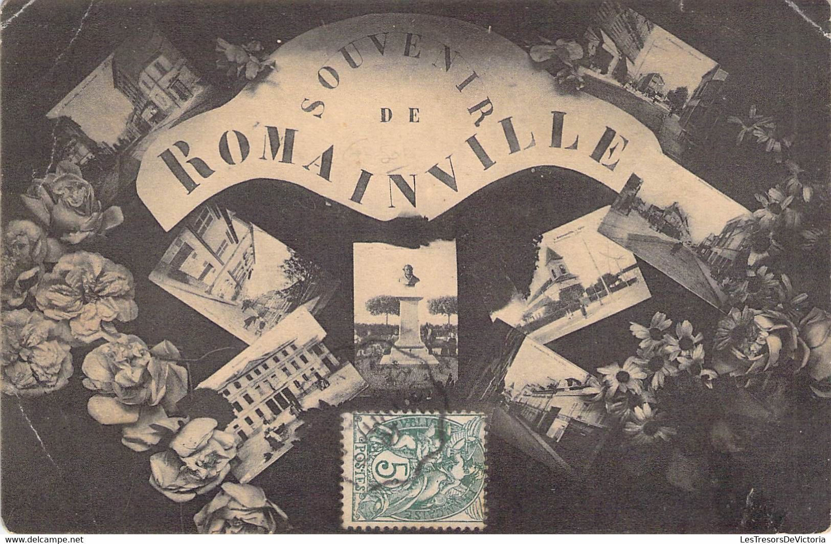 CPA - France - Souvenir De Romainville - Oblitération Ambulante De Meaux à Paris - Juin 1907 - Fleurs - Romainville