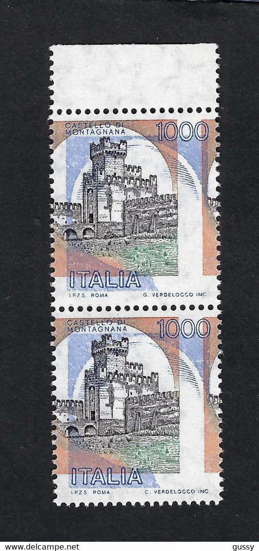 ITALIE 1980: Paire BDF Du ZNr.1735 Neufs**, Var. "couleurs Orange, Noire Et Verte Fortement Déplacées" R - 1971-80:  Nuovi