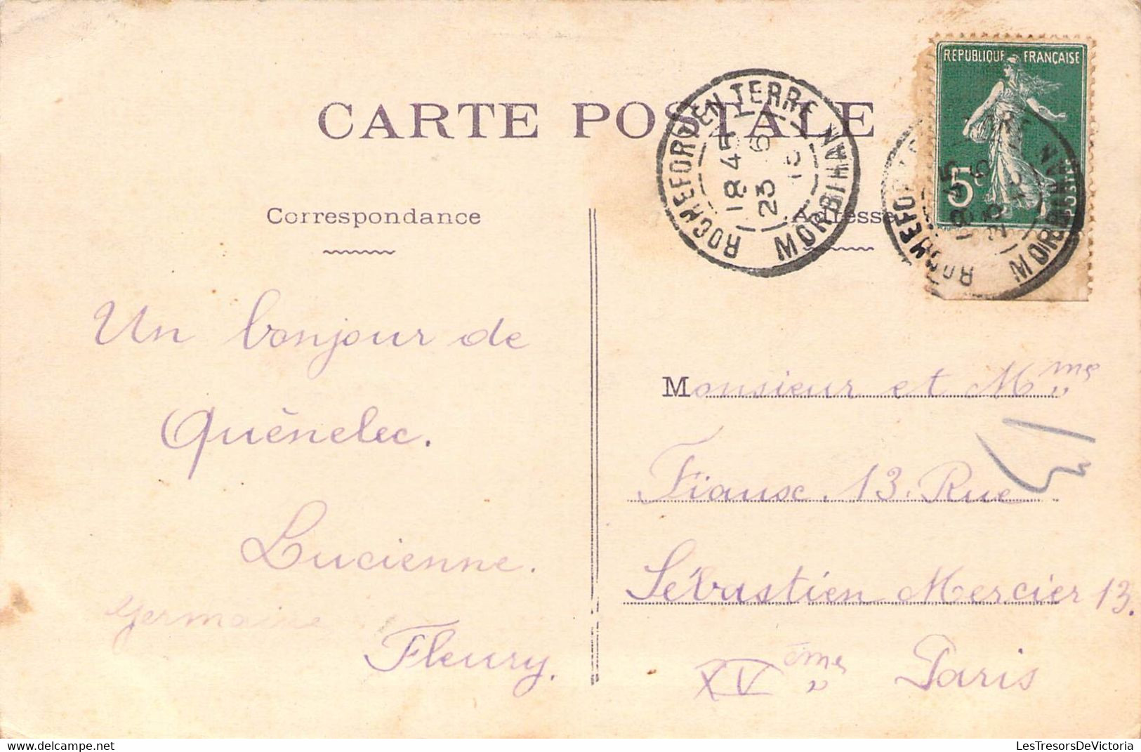 CPA - France - Rochefort En Terre - Le Moulin De Gueuson - Oblitérée Morbihan Rochefort En Terre - Rivière - 1915 - Rochefort En Terre