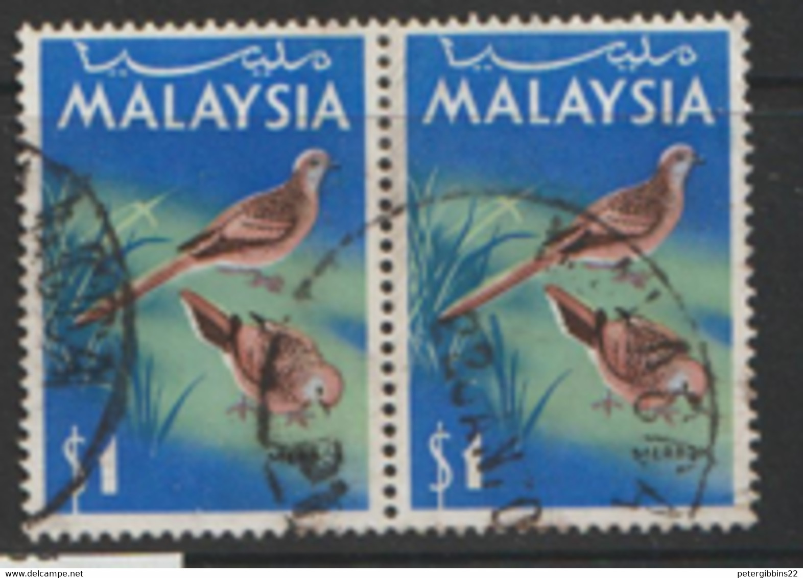 Malaysia   1965  SG  24  $1 Fine Used Pair - Federation Of Malaya