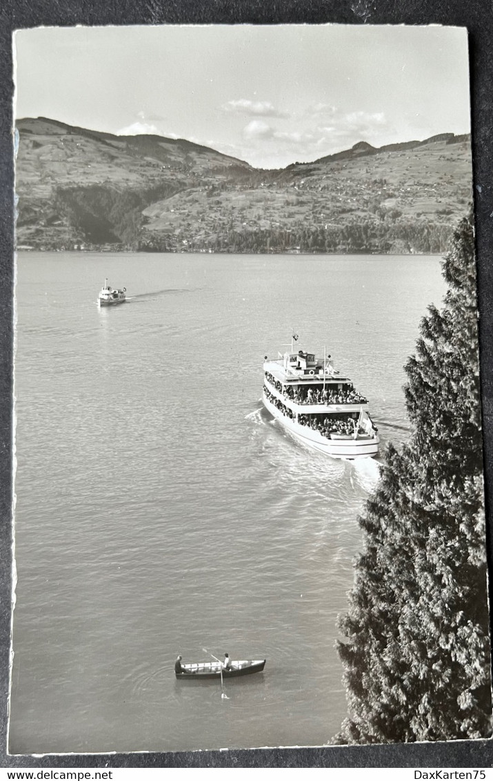 Schiffsverkehr Auf Dem Thunersee/ Blick Gegen Gunten Und Sigriswil - Sigriswil