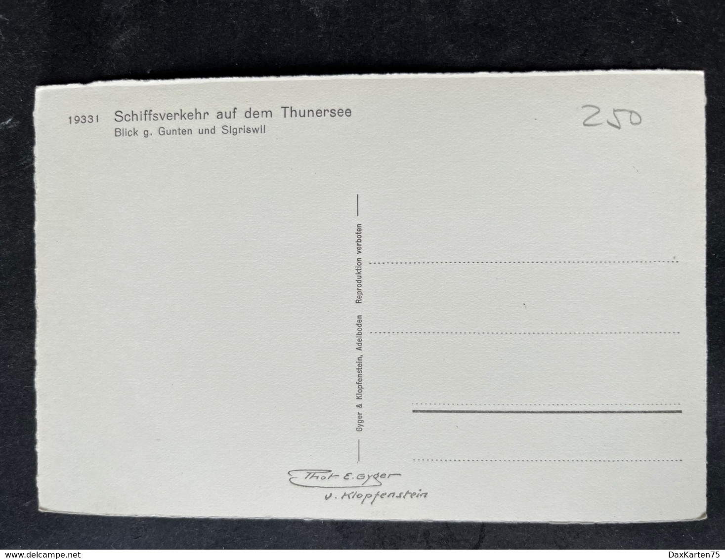 Schiffsverkehr Auf Dem Thunersee/ Blick Gegen Gunten Und Sigriswil - Sigriswil