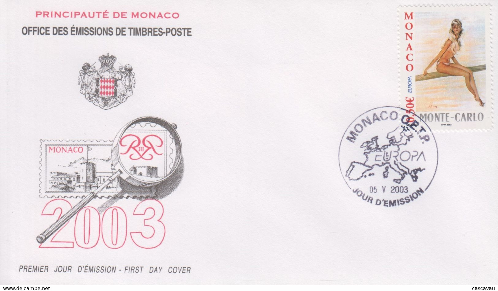 Enveloppe  FDC  1er  Jour   MONACO   EUROPA   2003 - 2003