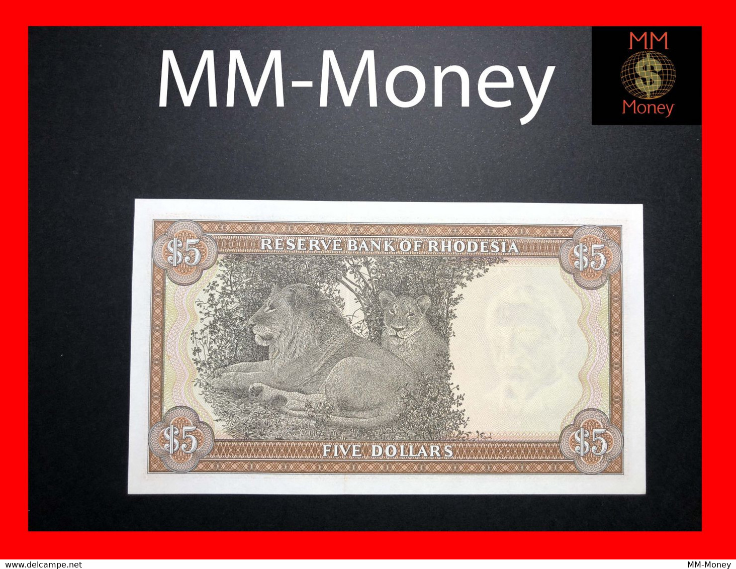RHODESIA 5 $  20.10.1978   P. 36  AUNC - Rhodesië