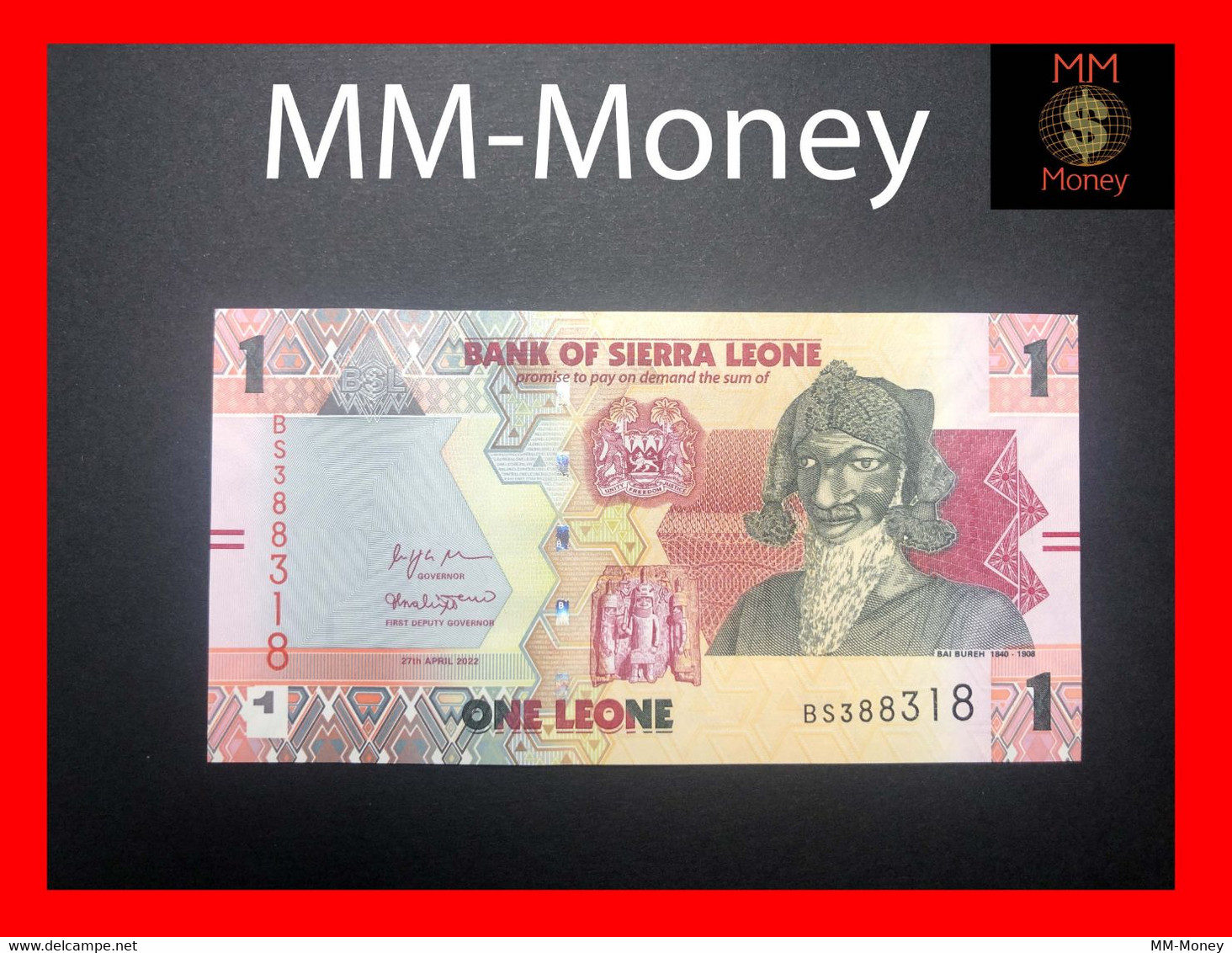 SIERRA LEONE 1 - 2 - 5 - 10 - 20 Leones  27.4.2022  Set  P. New  "same Last 3 Digits"   UNC - Sierra Leone