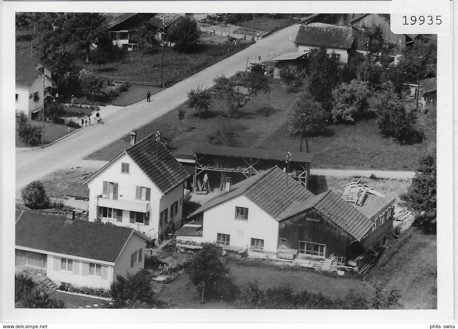 Flugaufnahme Zell ZH Stationsstrasse 9 - Schreinerei - Foto: 90x125mm - Zell