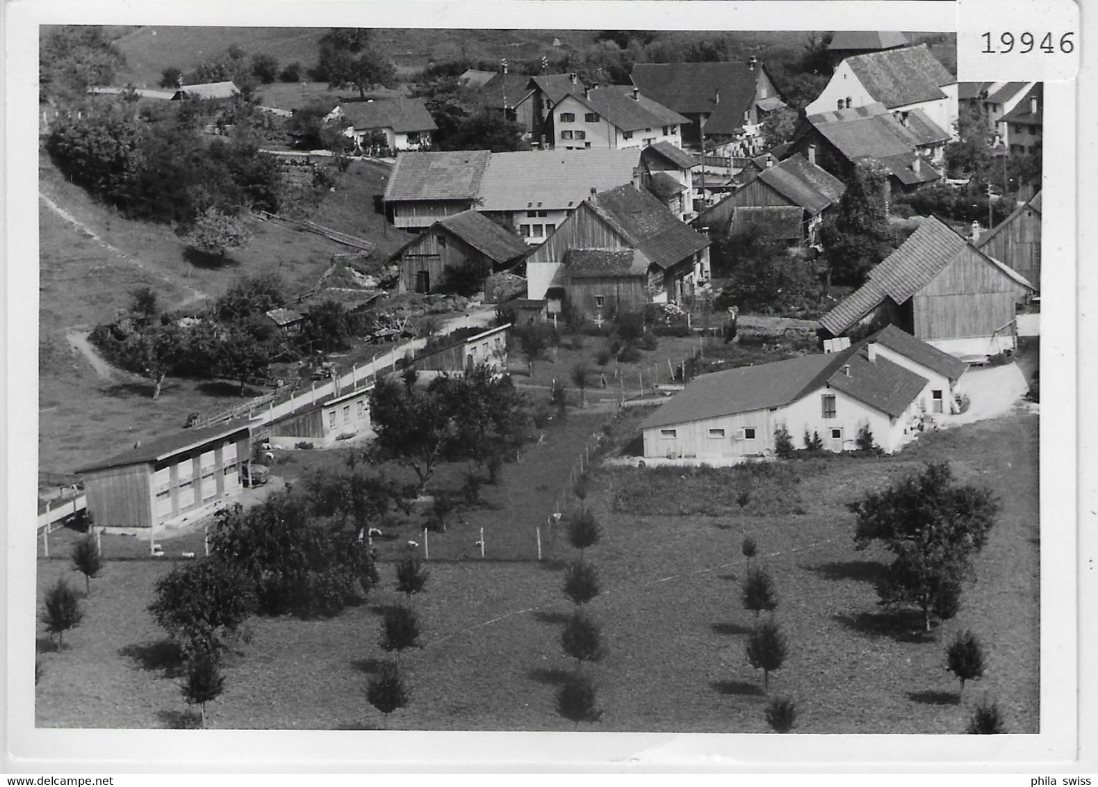 Flugaufnahme Zell ZH Hinterdorfstrasse - Foto: 90x125mm - Zell