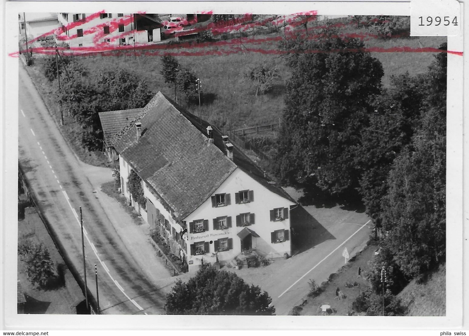 Flugaufnahme Zell ZH Rest. Ramismühle - Foto: 90x125mm - Zell